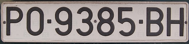 Matrículas españolas con letras